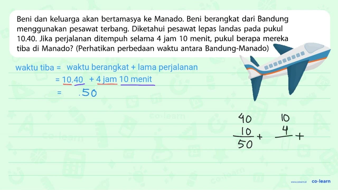 Beni dan keluarga akan bertamasya ke Manado. Beni berangkat