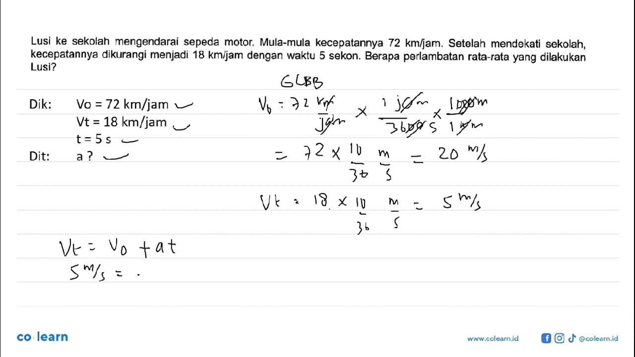 Lusi ke sekolah mengendarai sepeda motor. Mula-mula