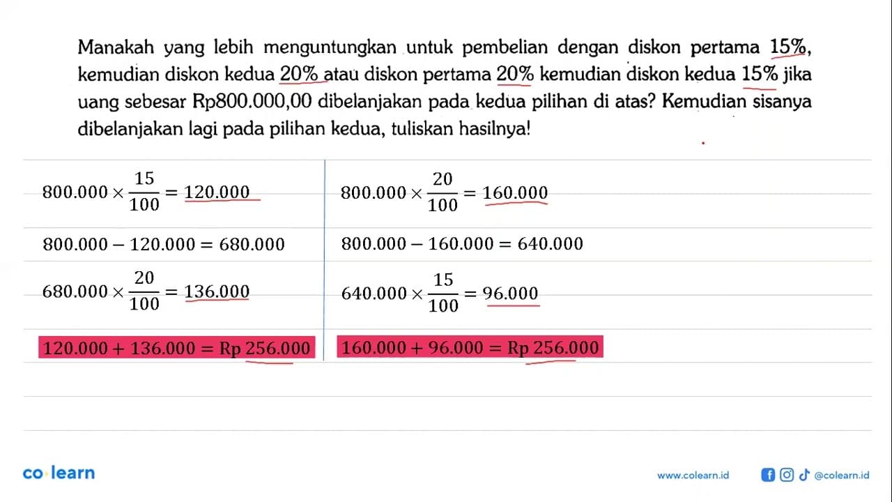 Manakah yang lebih menguntungkan untuk pembelian dengan