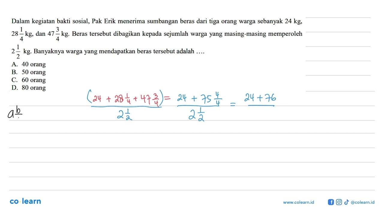 Dalam kegiatan bakti sosial, Pak Erik menerima sumbangan