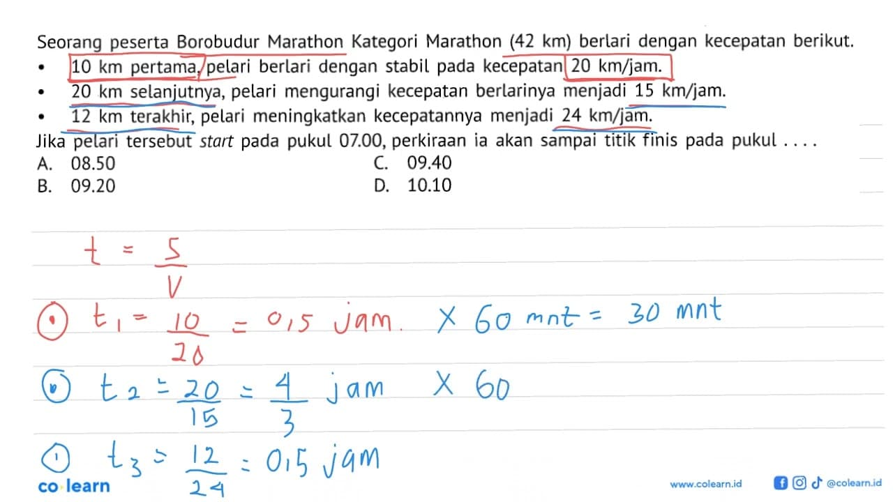 Seorang peserta Borobudur Marathon Kategori Marathon (42