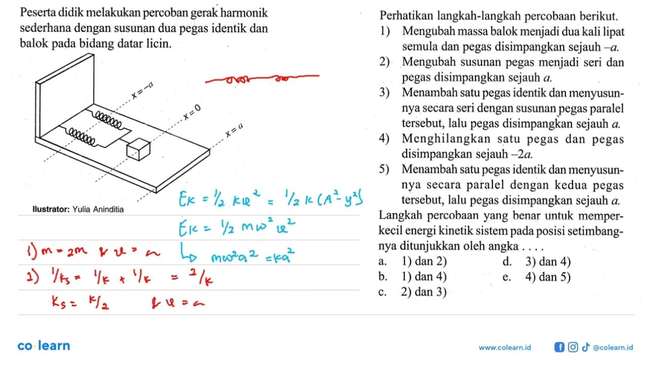 Peserta didik melakukan percoban gerak harmonik sederhana