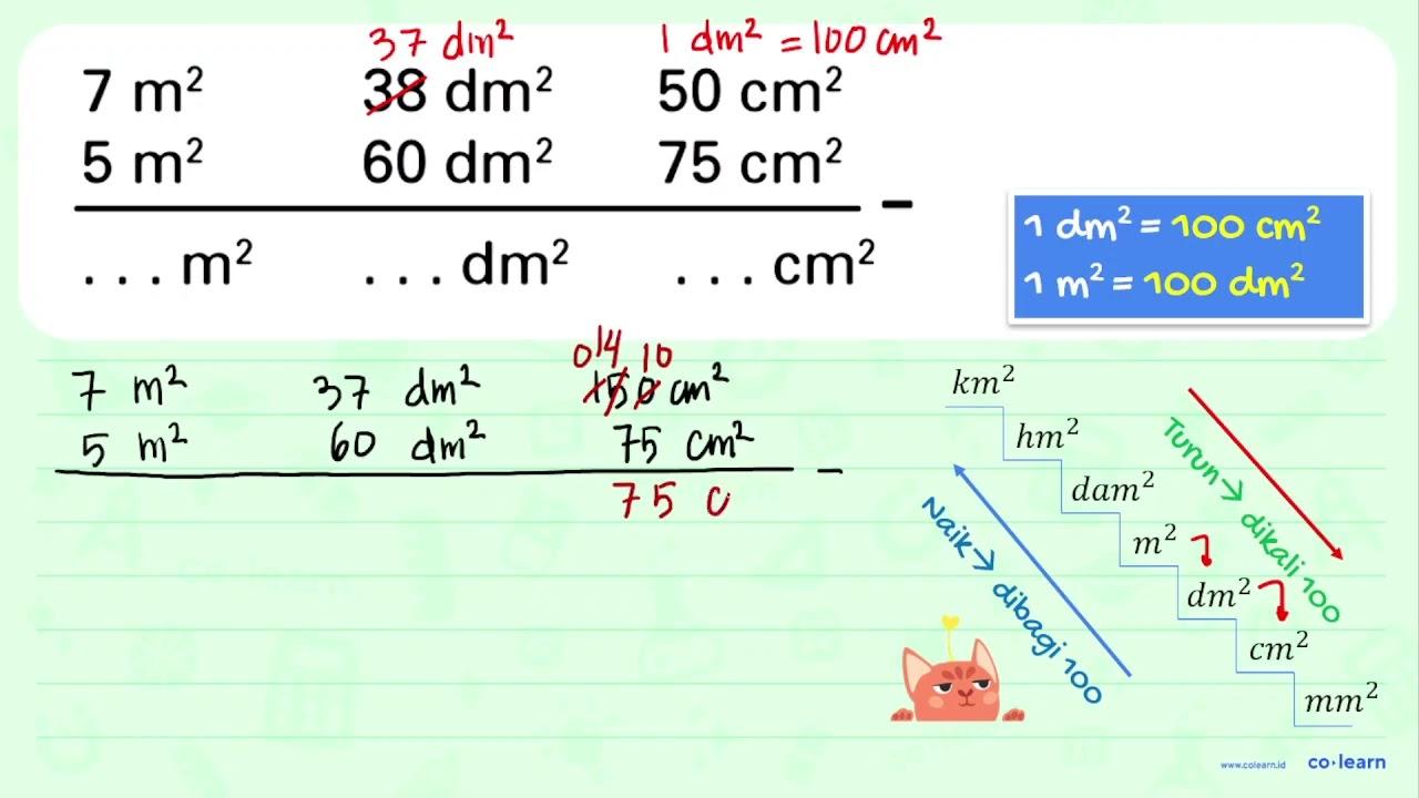 7 m^2 38 dm^2 50 cm^2 - 5 m^2 60 dm^2 75 cm^2 = ... m^2 ...