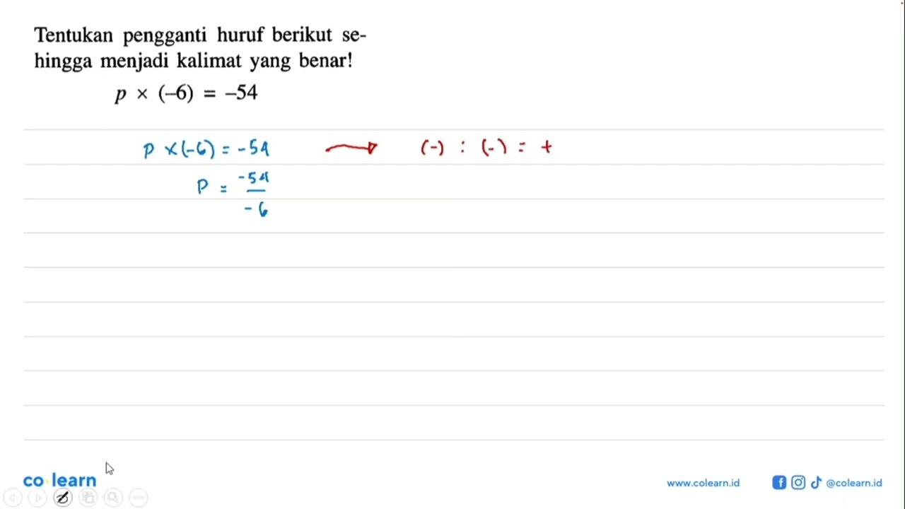 Tentukan pengganti huruf berikut sehingga menjadi kalimat