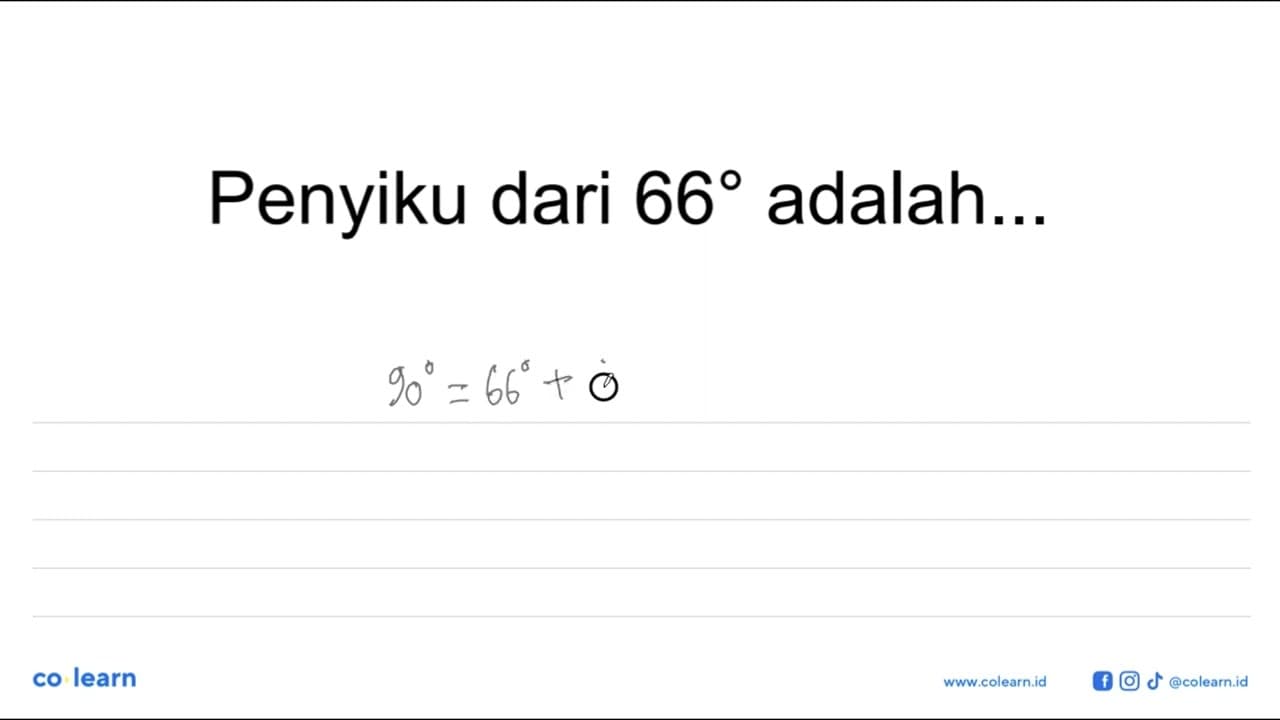 Penyiku dari 66 adalah...