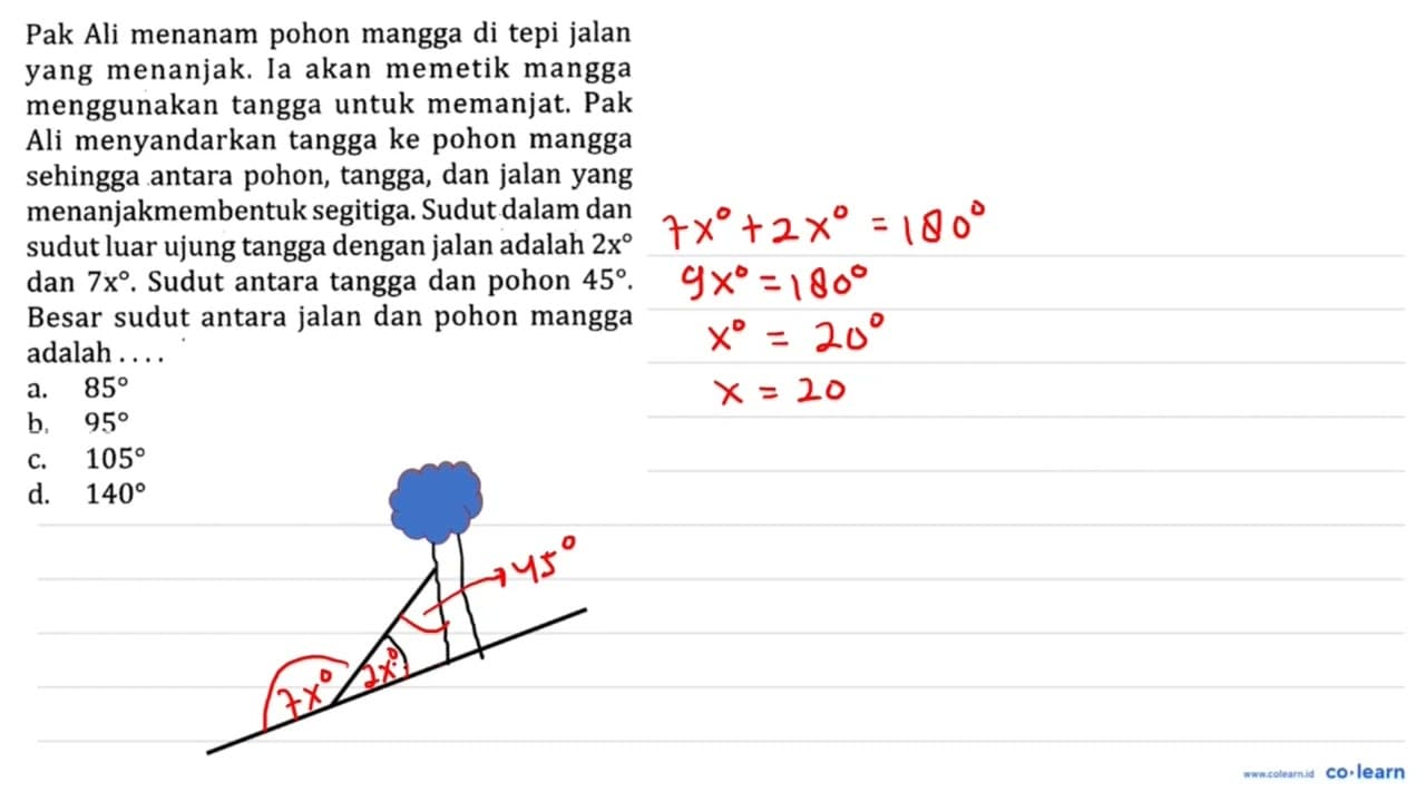 Pak Ali menanam pohon mangga di tepi jalan yang menanjak.