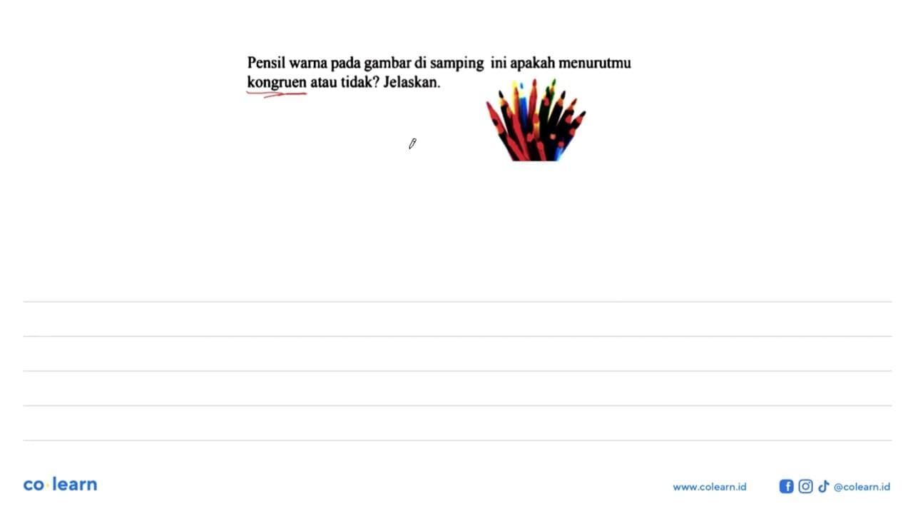 Pensil warna pada gambar di samping ini apakah menurutmu