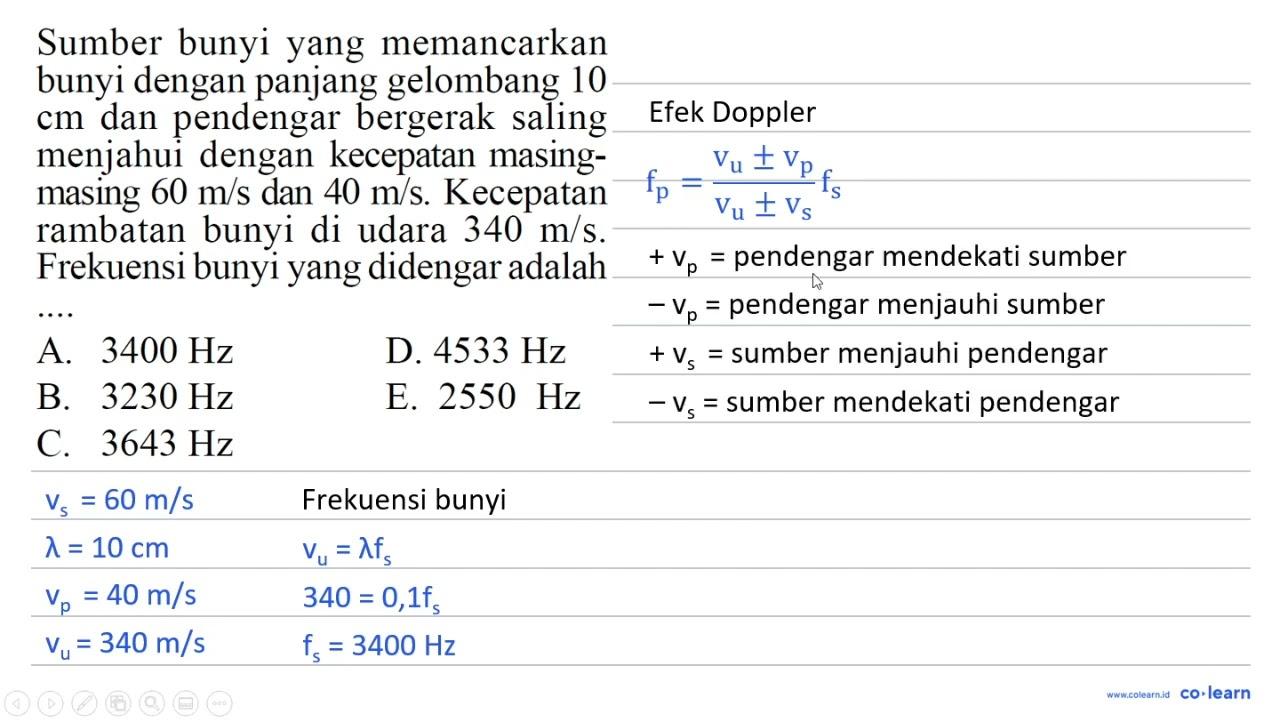 Sumber bunyi yang memancarkan bunyi dengan panjang