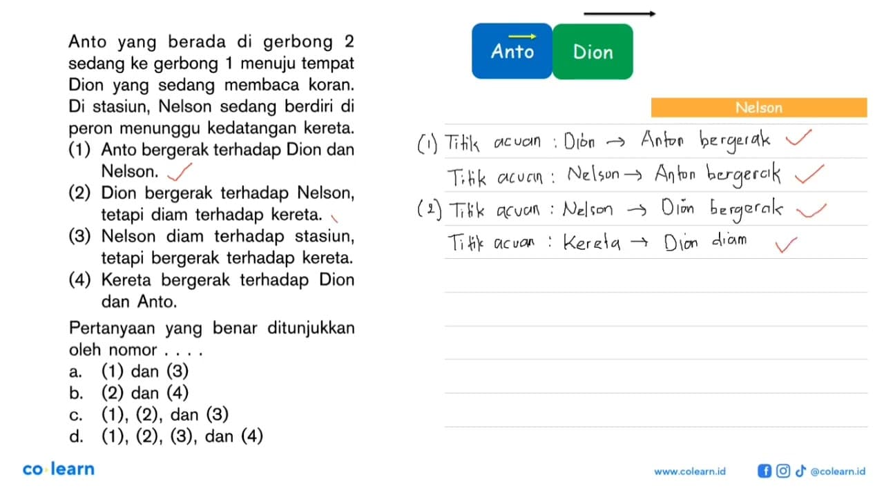 Anto yang berada di gerbong 2 sedang ke gerbong 1 menuju