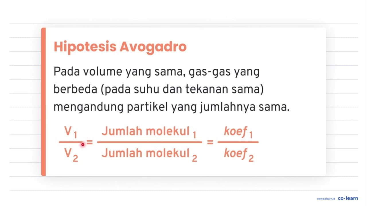 Sebanyak 2,40 L gas nitrogen monoksida tepat bereaksi