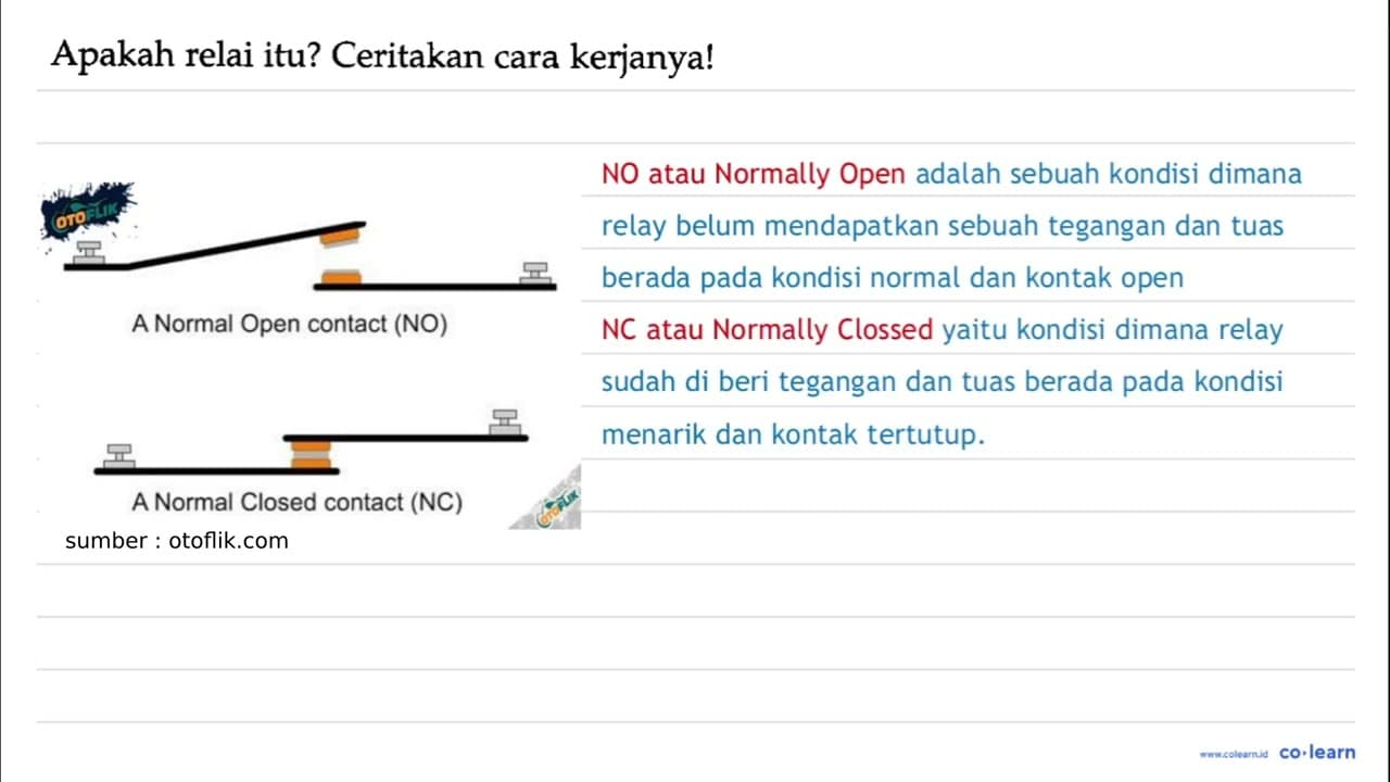 Apakah relai itu? Ceritakan cara kerjanya!