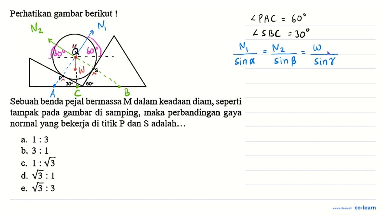 Perhatikan gambar berikut! Sebuah benda pejal bermassa M