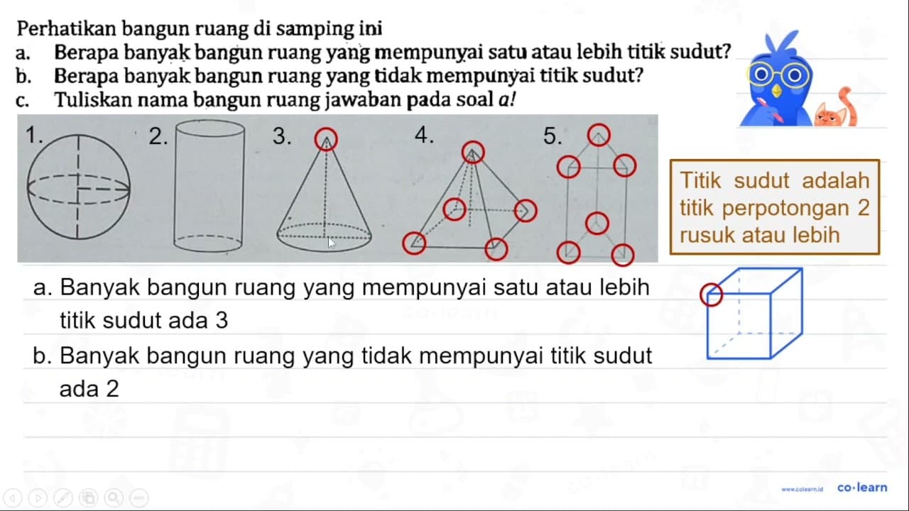 Perhatikan bangun ruang di samping ini a. Berapa banyak