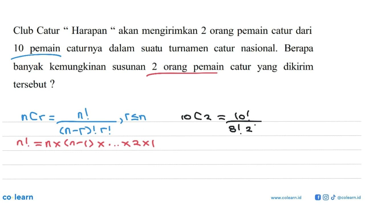 Club Catur "Harapan" akan mengirimkan 2 orang pemain catur