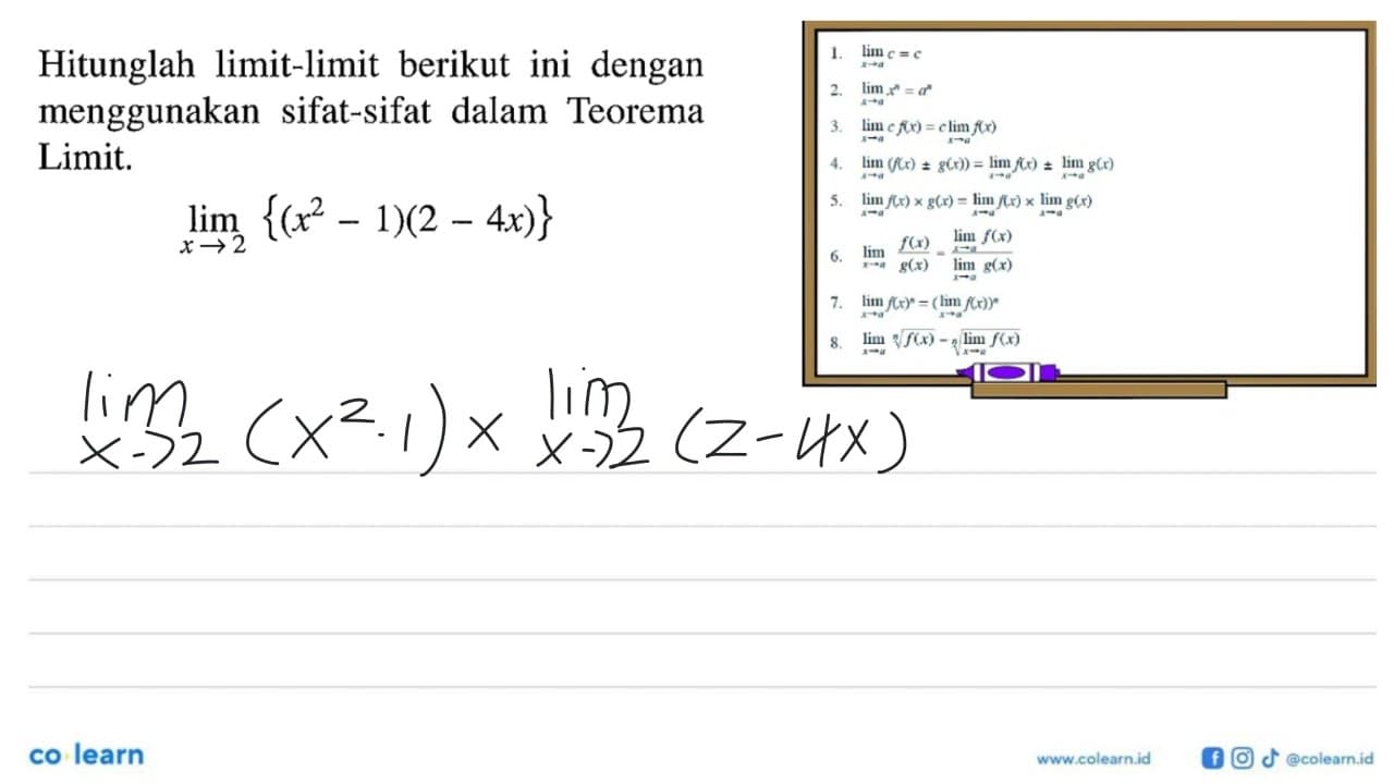 Hitunglah limit-limit berikut ini dengan menggunakan