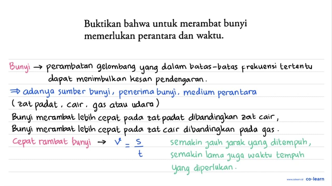 Buktikan bahwa untuk merambat bunyi memerlukan perantara