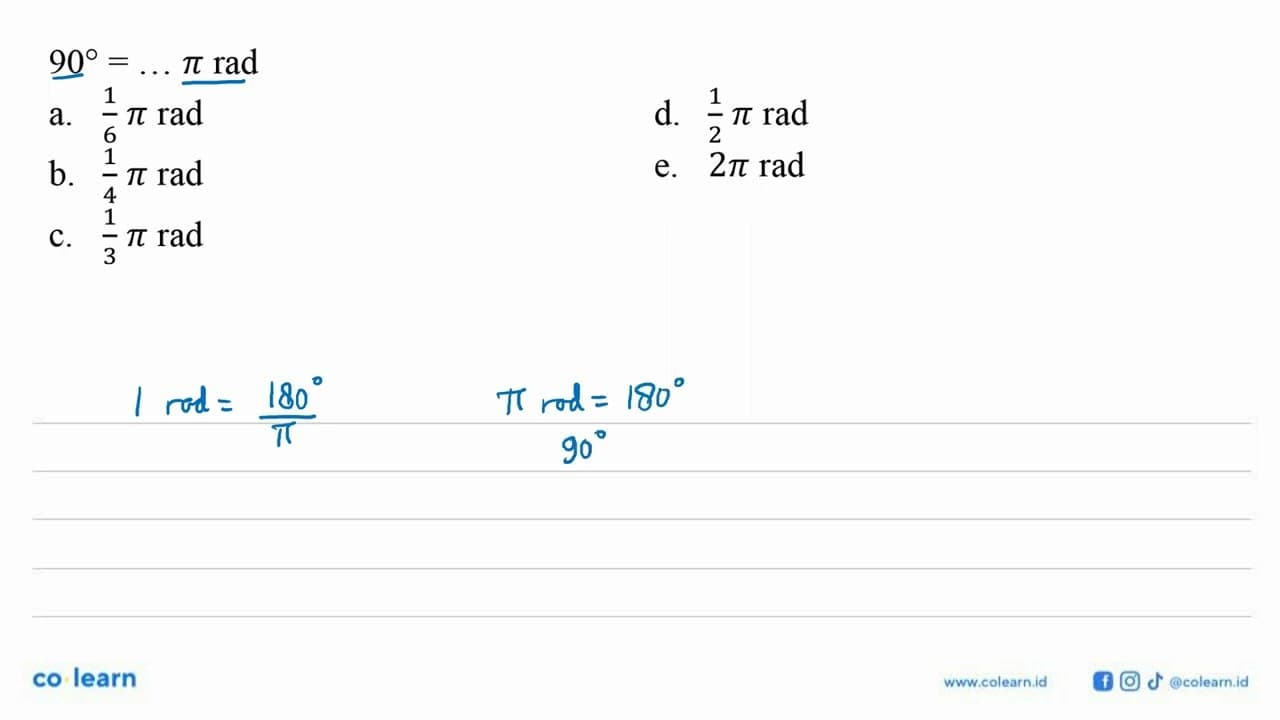 90=... pi rad