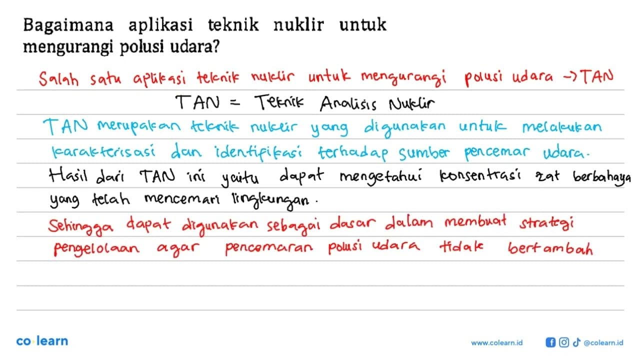 Bagaimana aplikasi teknik nuklir untuk mengurangi polusi