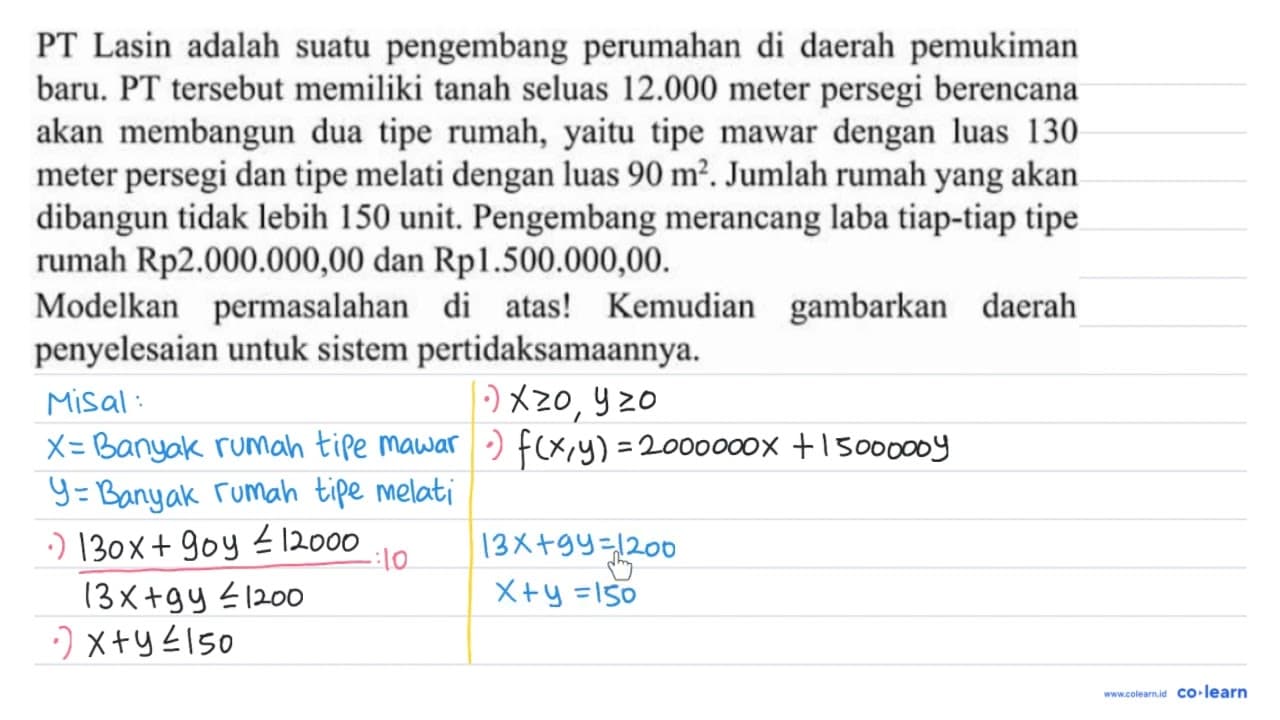 PT Lasin adalah suatu pengembang perumahan di daerah