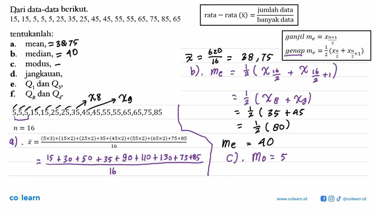 Dari data-data berikut.