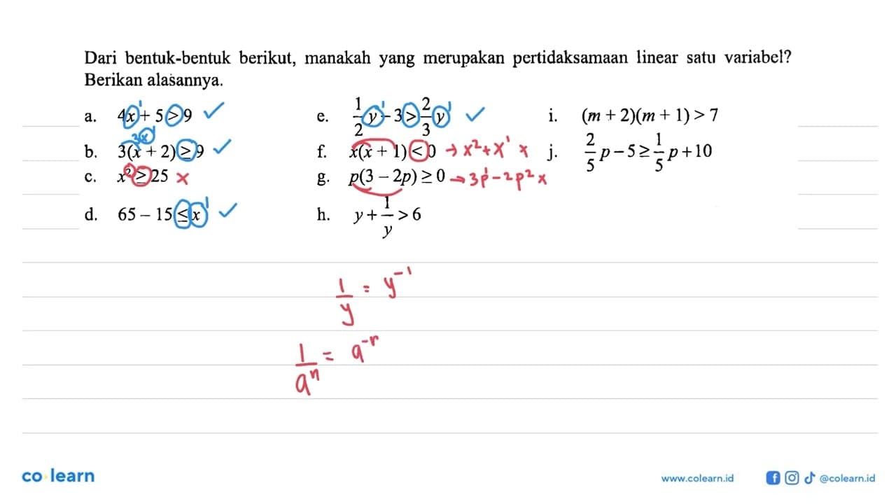 Dari bentuk-bentuk berikut, manakah yang merupakan