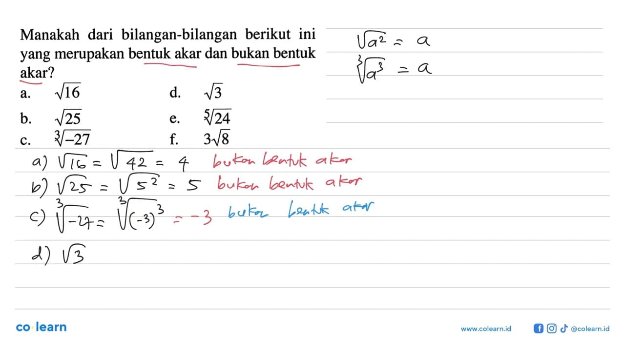 Manakah dari bilangan-bilangan berikut ini yang merupakan