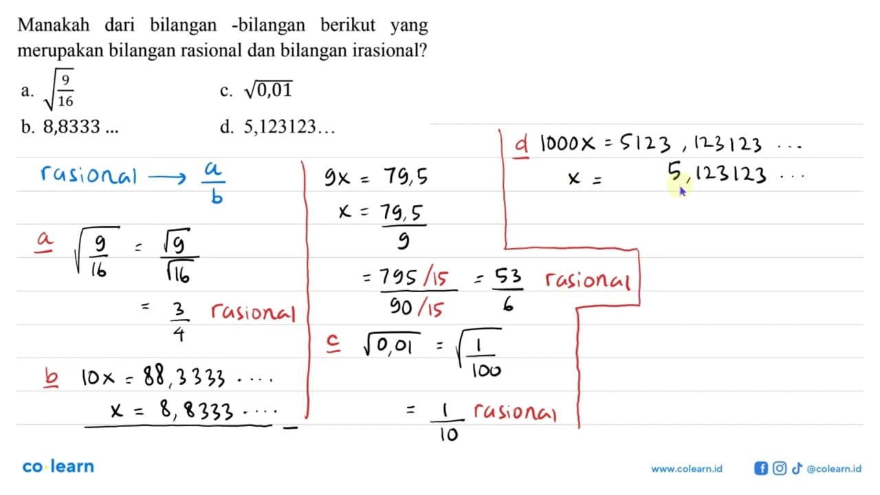 Manakah dari bilangan-bilangan berikut yang merupakan