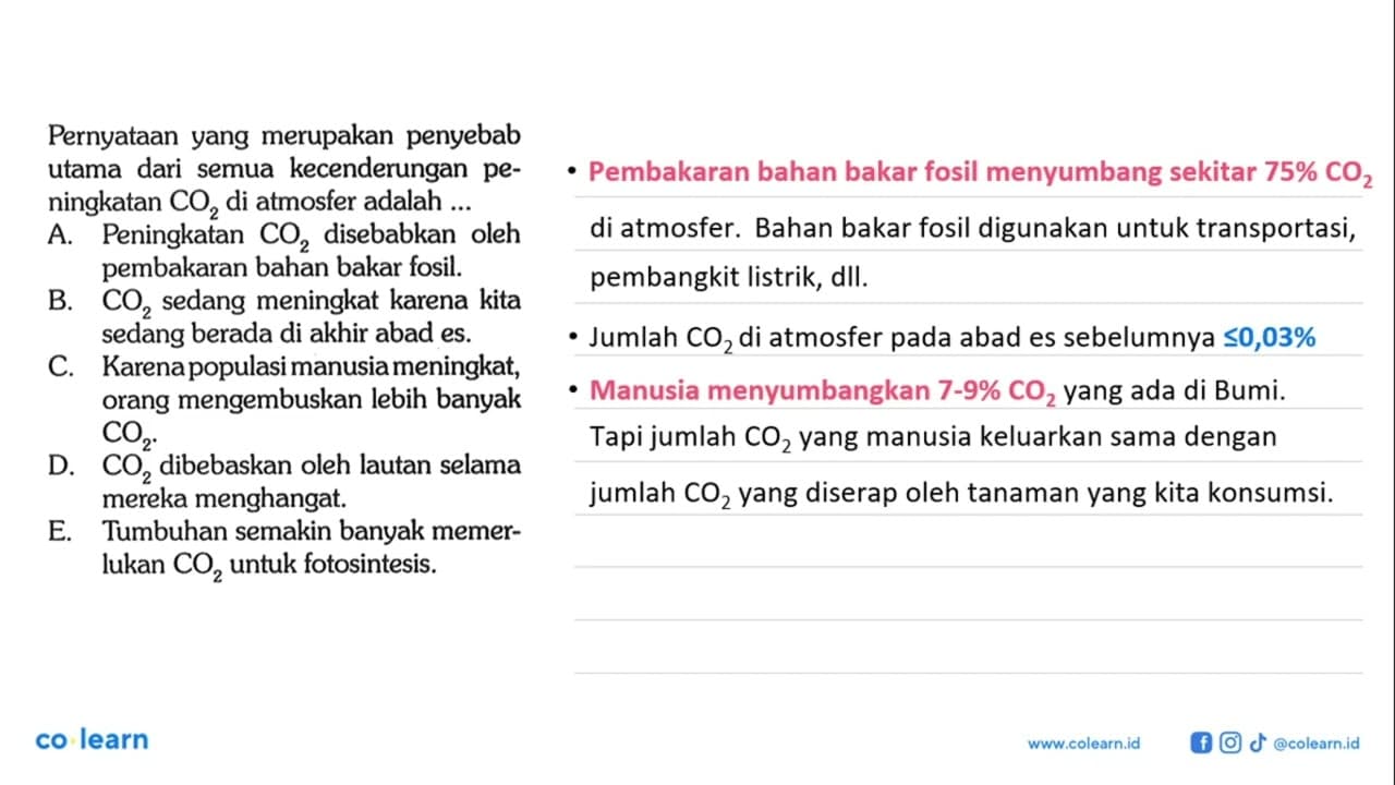 Pernyataan yang merupakan penyebab utama dari semua