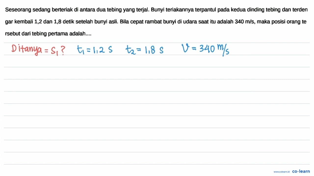 Seseorang sedang berteriak di antara dua tebing yang