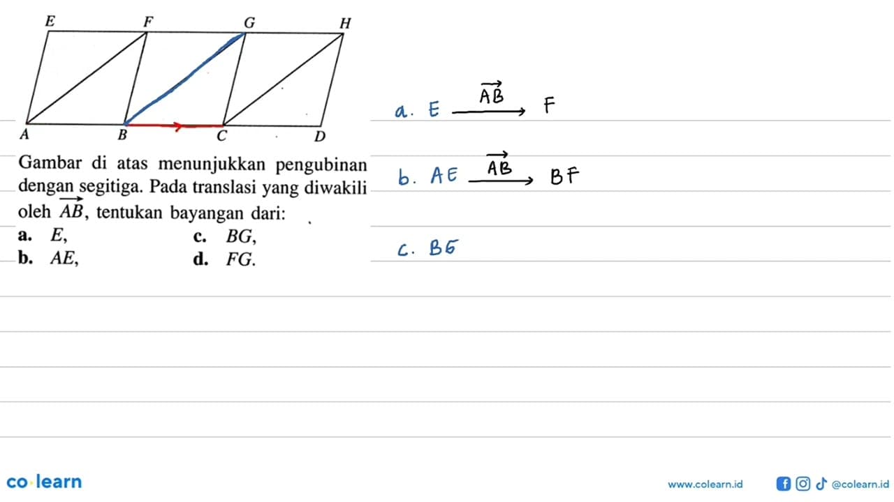 A B C D E F G H Gambar di atas menunjukkan pengubinan