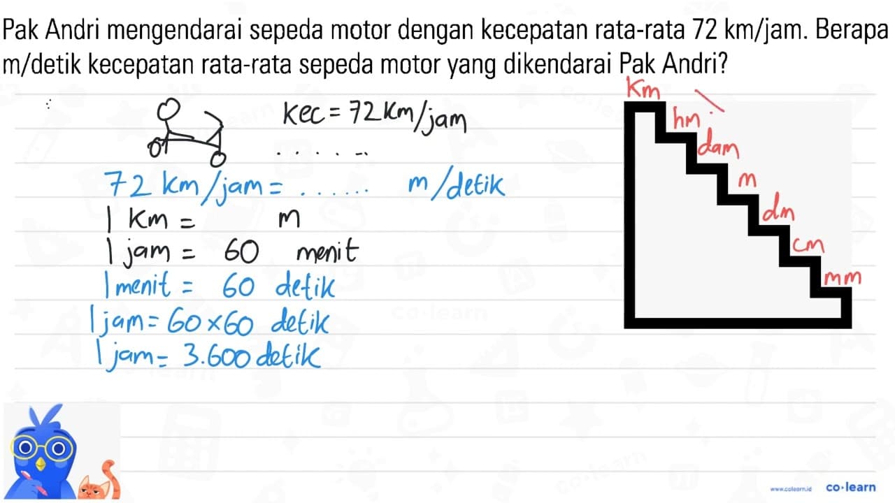 Pak Andri mengendarai sepeda motor dengan kecepatan