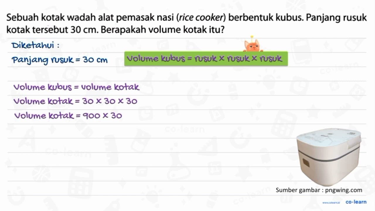 Sebuah kotak wadah alat pemasak nasi (rice cooker)