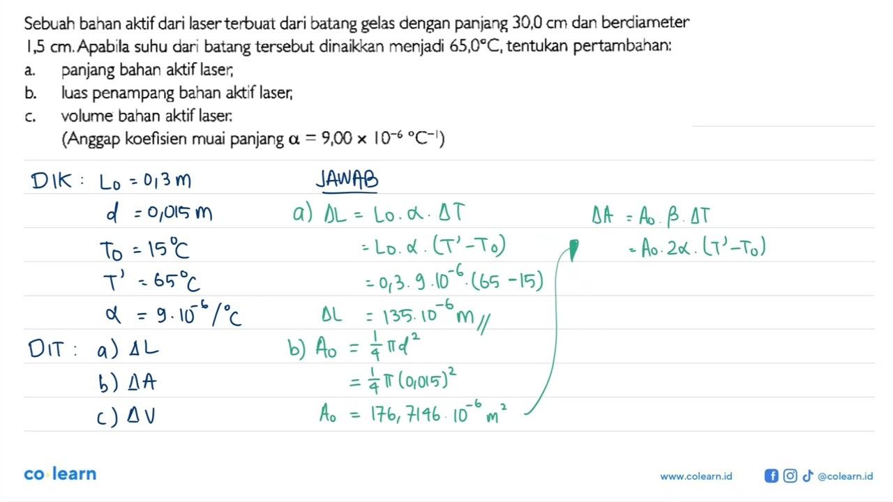 Sebuah bahan aktif dari laser terbuat dari batang gelas