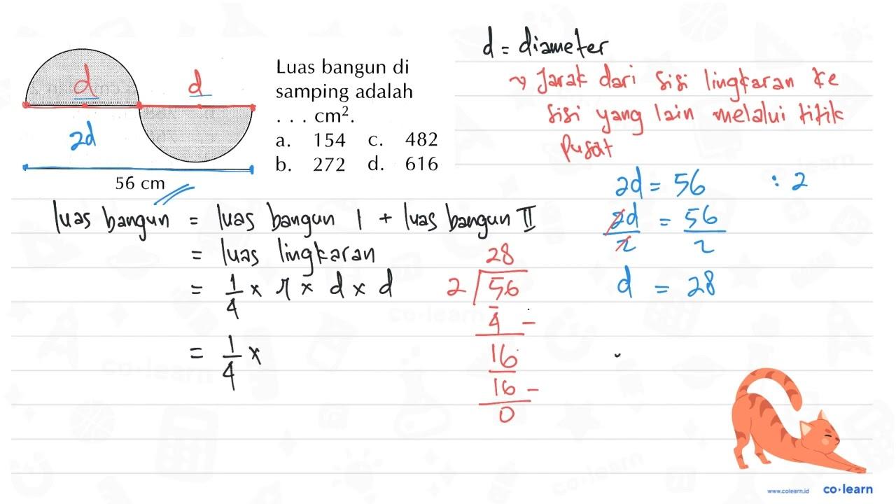 Luas bangun di samping adalah . . . cm^2
