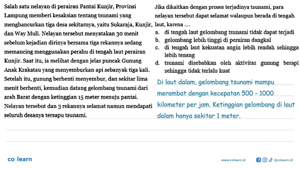 Salah satu nelayan di perairan Pantai Kunjir, Provinsi