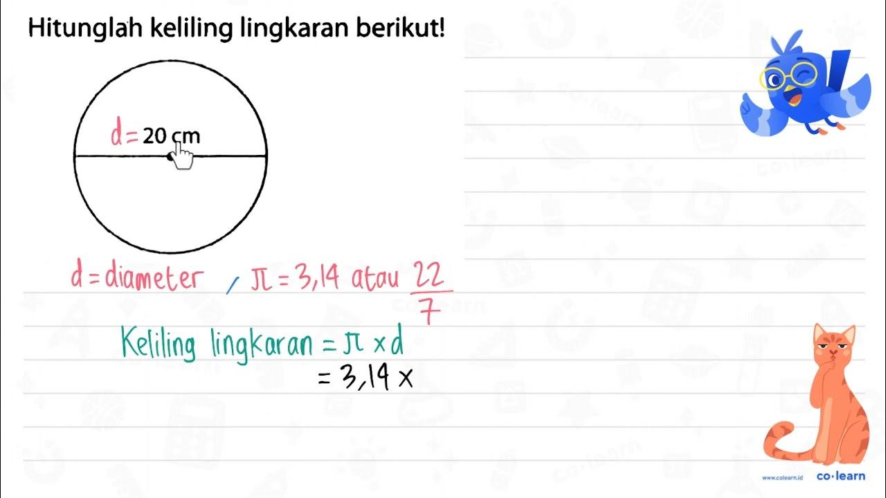 Hitunglah keliling lingkaran berikut!