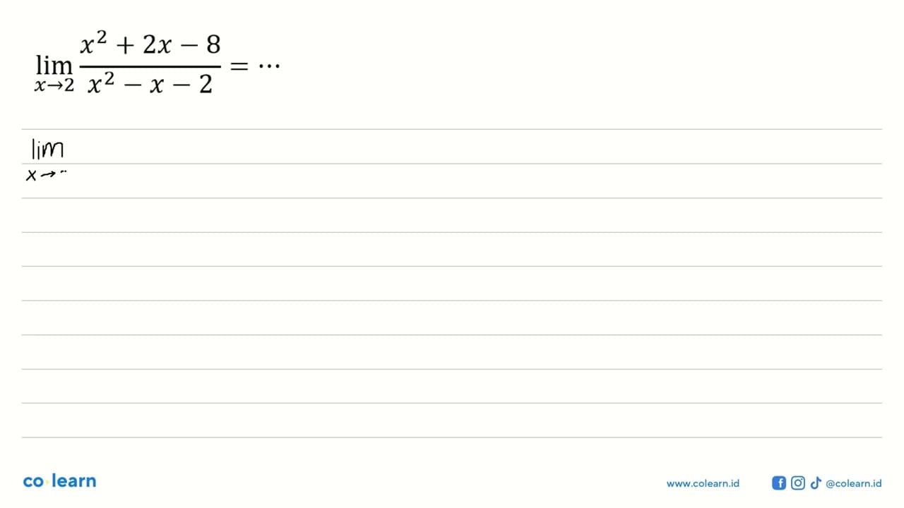 lim x->2 (x^2+2x-8)/(x^2-x-2)=...