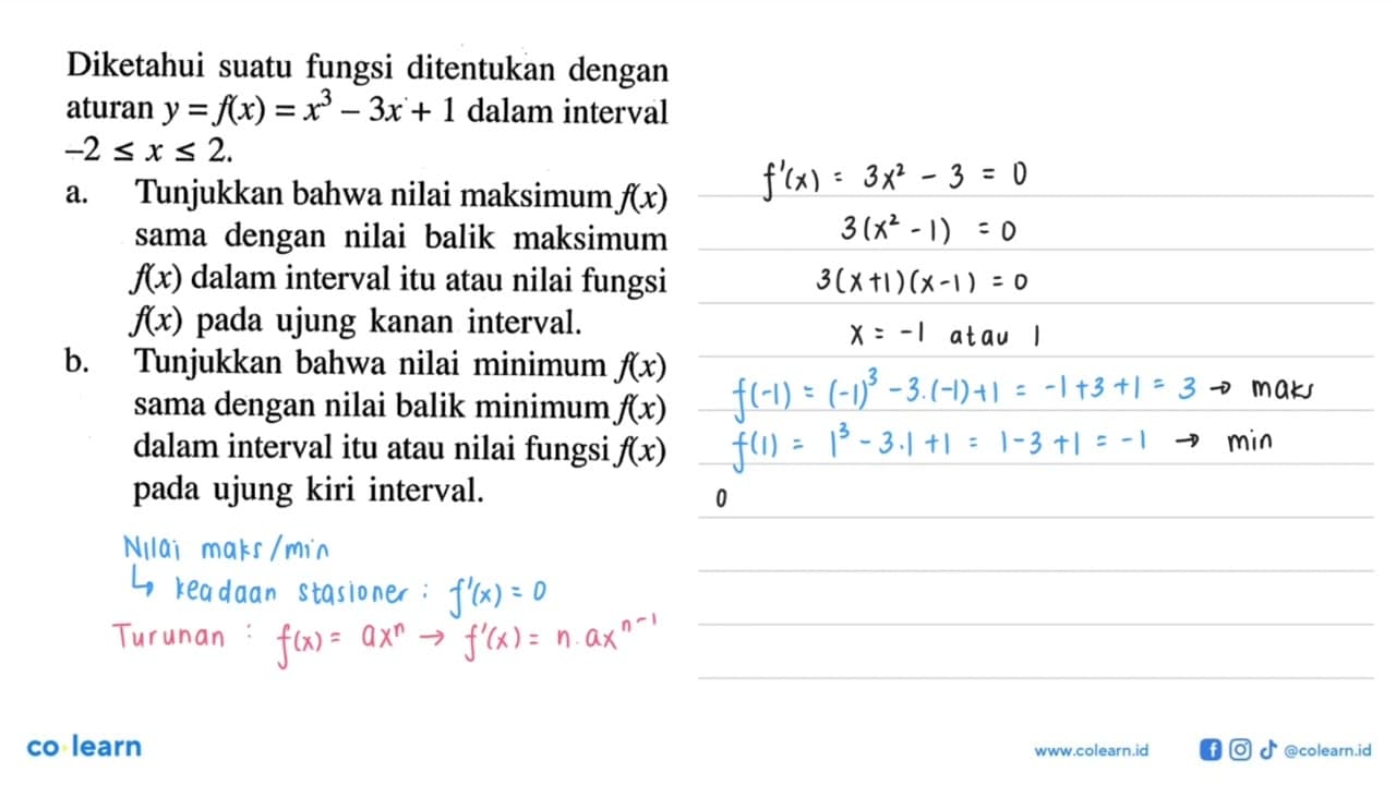 Diketahui suatu fungsi ditentukan dengan aturan