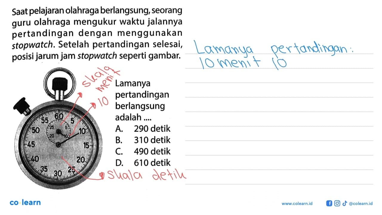 Saat pelajaran olahraga berlangsung, seorang guru olahraga