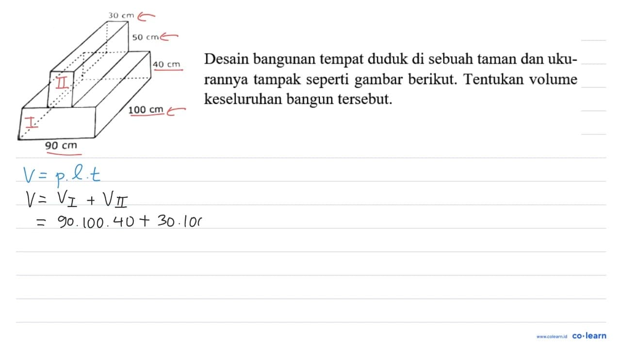 30 cm 50 cm 40 cm 100 cm 90 cm Desain bangunan tempat duduk