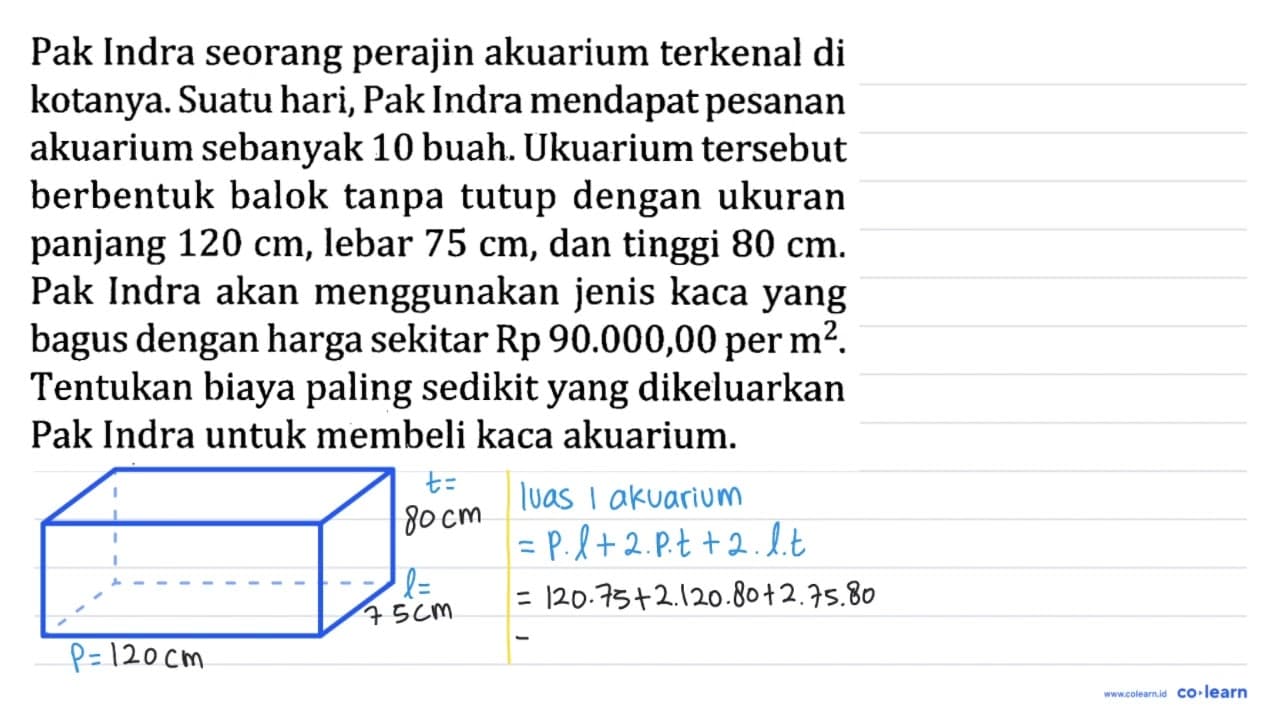 Pak Indra seorang perajin akuarium terkenal di kotanya.