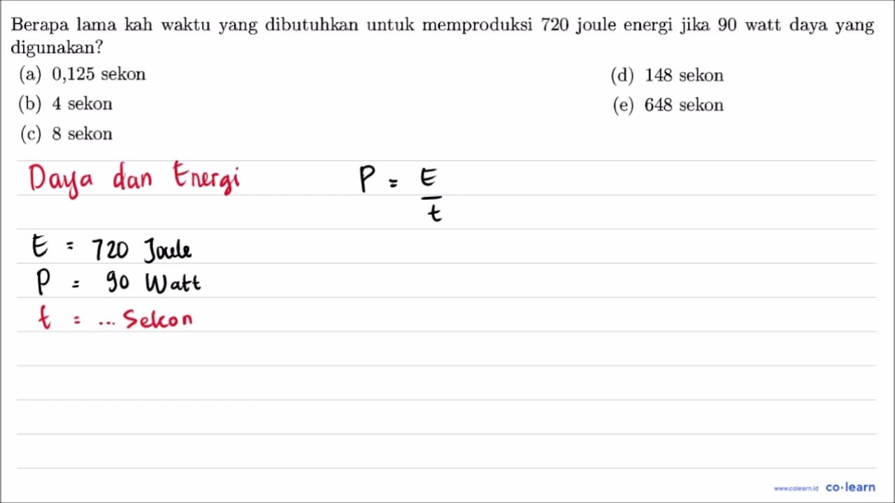 Berapa lama kah waktu yang dibutuhkan untuk memproduksi 720