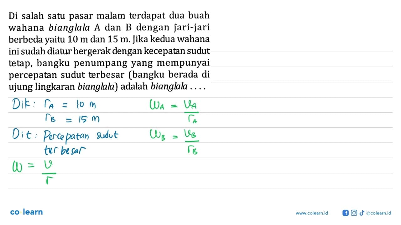 Di salah satu pasar malam terdapat dua buah wahana