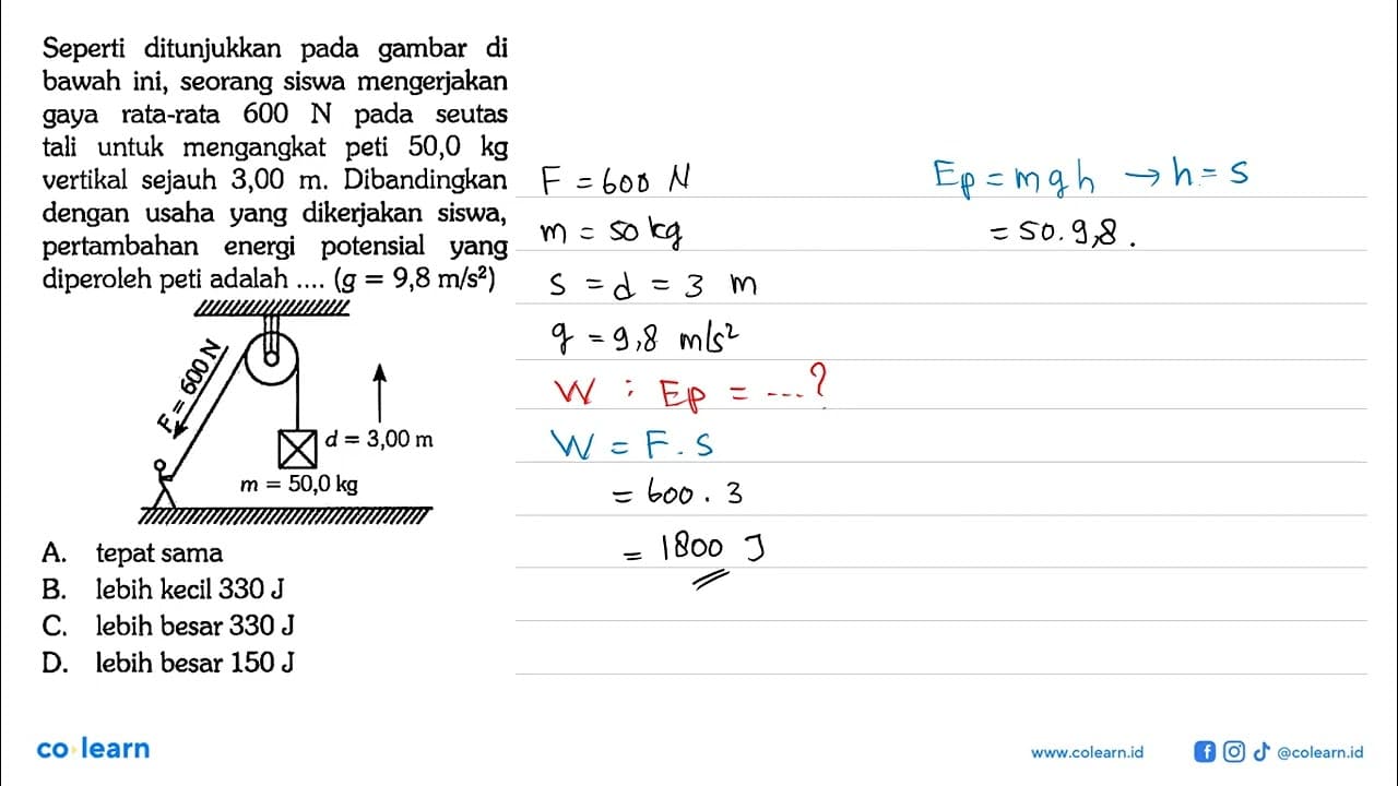 Seperti ditunjukkan pada gambar di bawah ini, seorang siswa