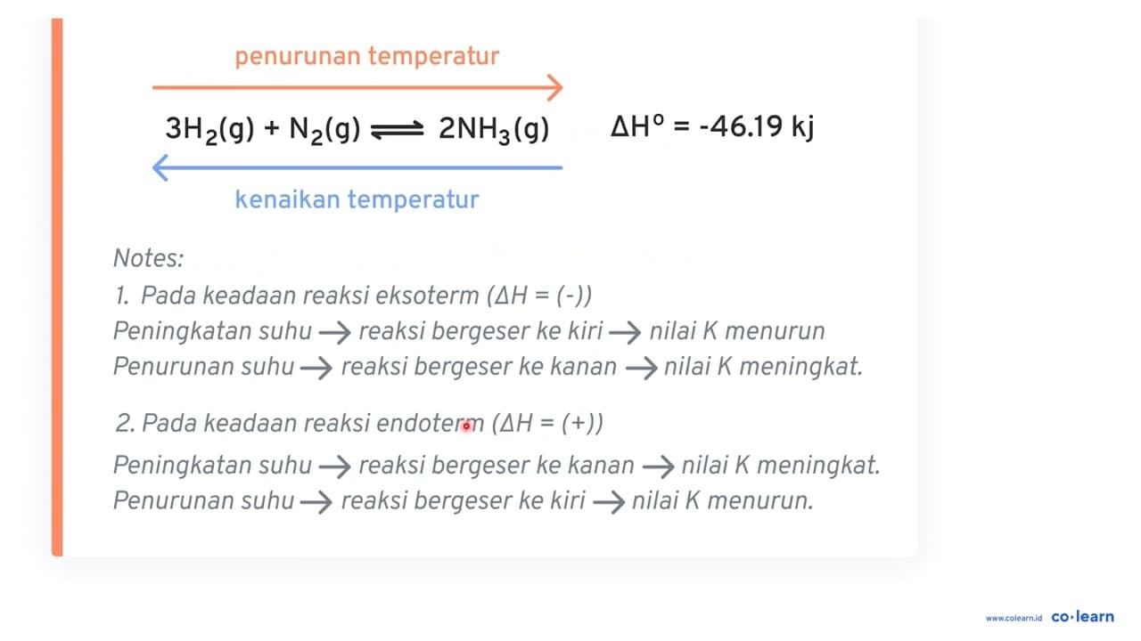 Cara apa saja yang dilakukan untuk menggeser kesetimbangan