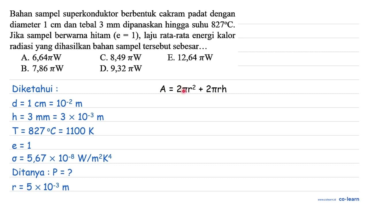 Bahan sampel superkonduktor berbentuk cakram padat dengan