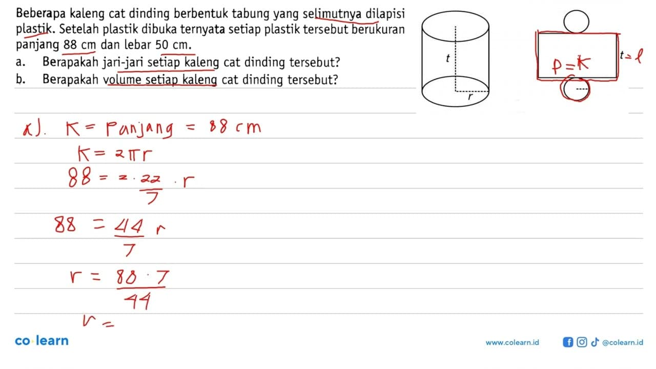 Beberapa kaleng cat dinding berbentuk tabung yang