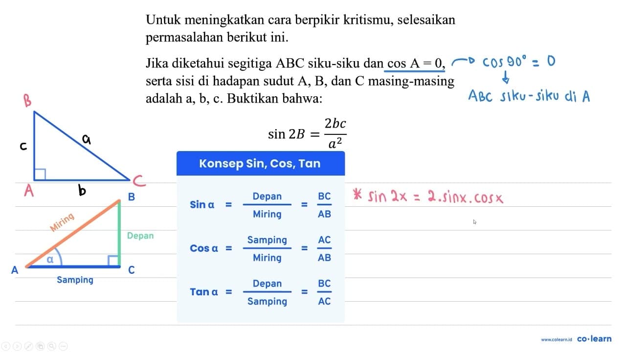 Untuk meningkatkan cara berpikir kritismu, selesaikan