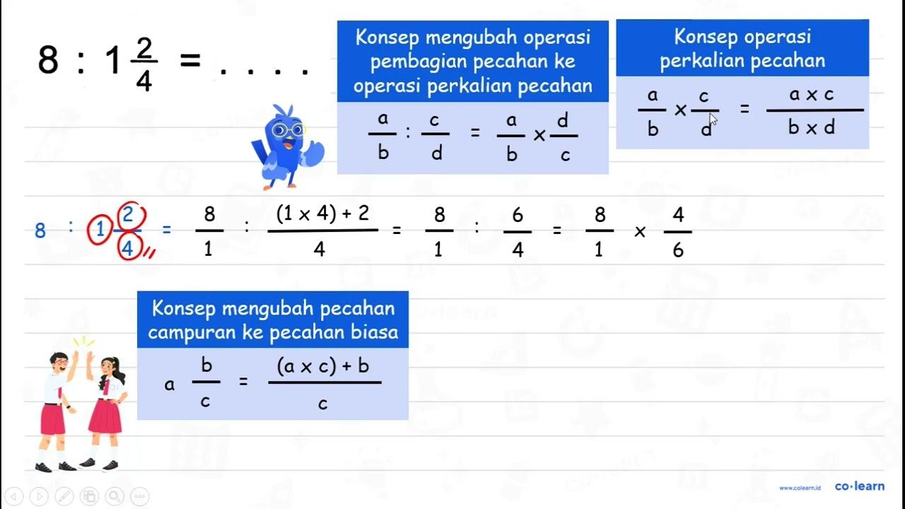 8: 1 (2)/(4)=...