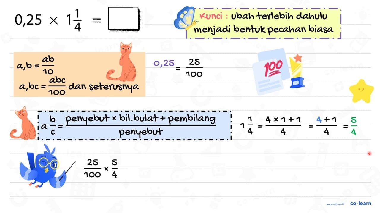 0,25 x 1 (1)/(4)=